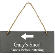 Personalised Hanging Slate With Arrow Motif Plaque/Sign