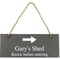 Personalised Hanging Slate With Arrow Motif Plaque/Sign