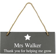 Personalised Star Motif Hanging Slate Plaque/Sign