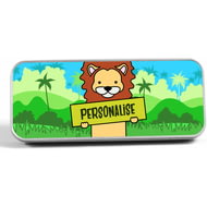 Personalised Kids Lion Pencil Tin