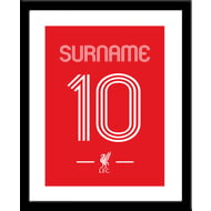 Personalised Liverpool FC Retro Shirt Framed Print