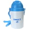 Personalised Pirate Boys Blue Plastic Drinking Bottle With Popup Lid and Straw