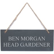 Personalised Hanging Rectangle Slate Plaque Sign - 25x10cm
