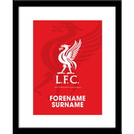 Personalised Liverpool FC Bold Crest Framed Print