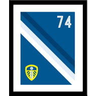 Personalised Leeds United FC Stripe Framed Print