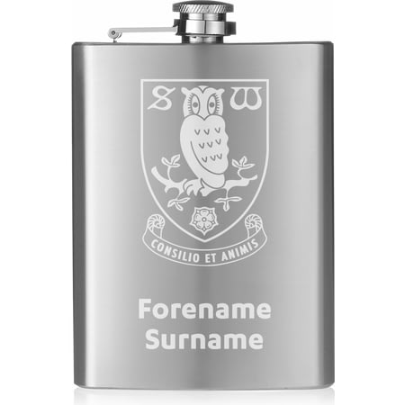 Personalised Sheffield Wednesday FC Crest Hip Flask