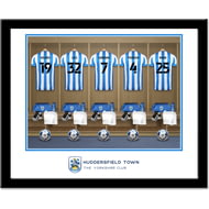 Personalised Huddersfield Town AFC Dressing Room Shirts Framed Print