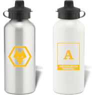 Personalised Wolves FC Monogram Aluminium Water Bottle