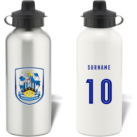 Personalised Huddersfield Town AFC Retro Shirt Aluminium Sports Water Bottle