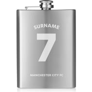 Personalised Manchester City FC Shirt Hip Flask