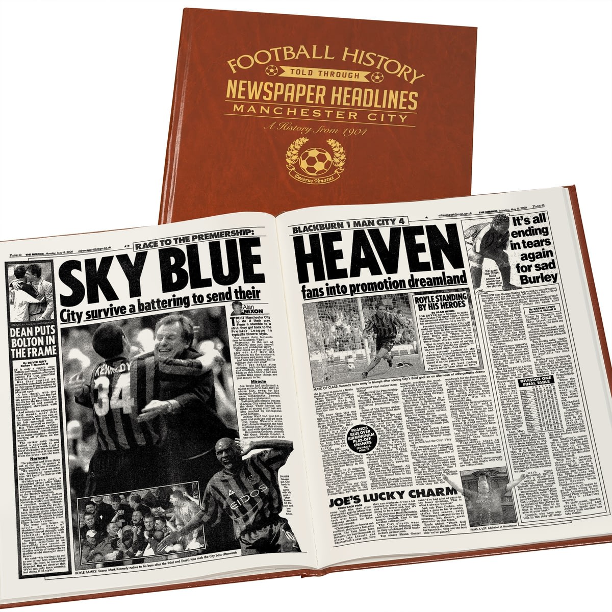 🎁Buy your Personalised Manchester City Newspaper Headlines Book