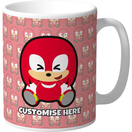 Personalised Modern Sonic Emoji Knuckles Mug