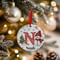 Personalised Snowman Initial A Ceramic Christmas Tree Decoration - 7cm