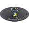 Personalised Warbler Bird Motif Oval Slate House Sign Plaque 25x13cm