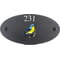 Personalised Warbler Bird Motif Oval Slate House Sign Plaque 25x13cm