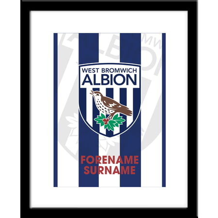 Personalised West Bromwich Albion FC Bold Crest Framed Print