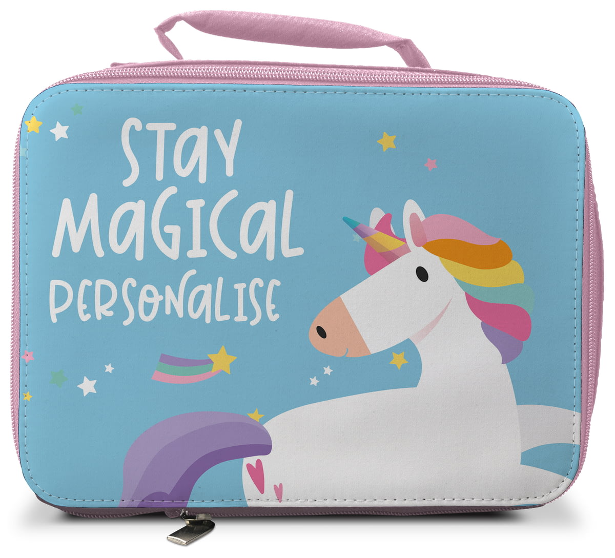 Personalised Unicorn Insulated Lunch Bag Pink from Go Find A Gift