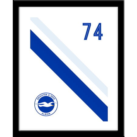 Personalised Brighton & Hove Albion FC Stripe Framed Print