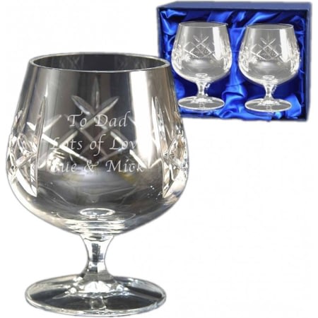 Personalised Crystal Brandy Glasses