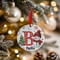 Personalised Snowman Initial A Ceramic Christmas Tree Decoration - 7cm