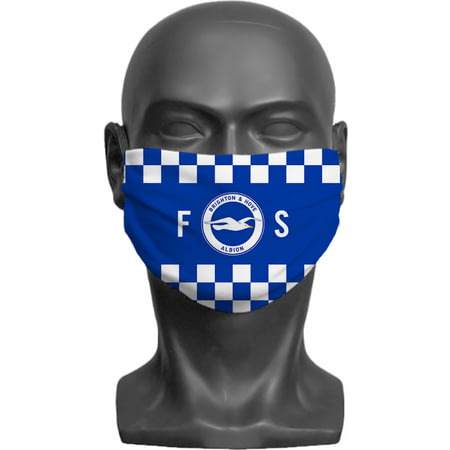 Personalised Brighton & Hove Albion FC Initials Adult Face Mask