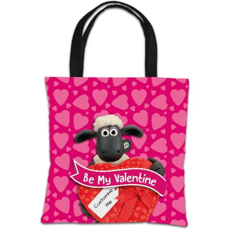 Personalised Shaun The Sheep Valentines 'Be My Valentine' Tote Bag