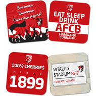 Personalised AFC Bournemouth Coasters