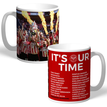 Personalised Brentford FC Promotion Team Photo Mug