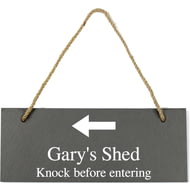 Personalised Engraved Hanging Slate With Arrow Plaque/Sign