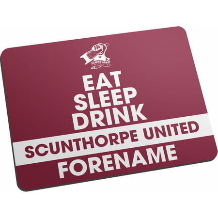 Personalised Scunthorpe United FC Eat Sleep Drink Mouse Mat