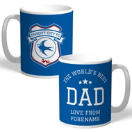 Personalised Cardiff City FC World's Best Dad Mug