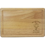 Personalised Chilli & Bubble's Jolly Christmas Rectangle Wooden Chopping Board