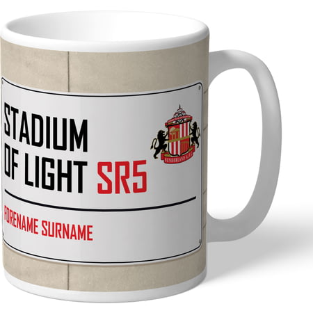 Personalised Sunderland AFC Stadium Of Light Street Sign Mug
