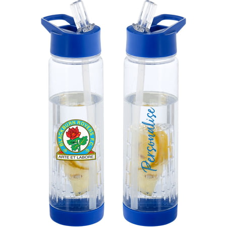 Personalised Blackburn Rovers FC Crest Fruit Infuser Sports Water Bottle - 740ml