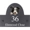 Personalised Border Collie Dog Motif Slate House Name or Number Plaque/Sign - 25x20cm