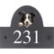 Personalised Border Collie Dog Motif Slate House Name or Number Plaque/Sign - 25x20cm