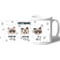 Personalised Grumpy Cat Emoji - Three Wise Cats Mug Grey