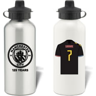 Personalised Manchester City FC Away Aluminium Water Bottle