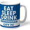 Personalised Eat Sleep Drink Birmingham City 11oz Ceramic Mug for Blues fans
