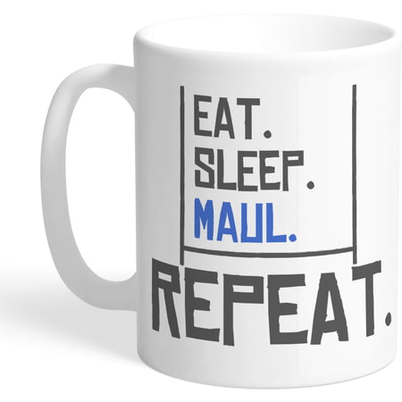 Personalised Rugby Eat Sleep Maul Mug