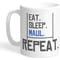 Personalised Rugby Eat Sleep Maul Mug