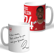 Personalised Arsenal FC Reiss Nelson Autograph Player Photo 11oz Ceramic Mug