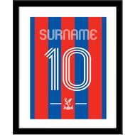 Personalised Crystal Palace FC Retro Shirt Framed Print