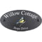 Personalised Great Tit Bird Motif Oval Slate House Sign Plaque 25x13cm