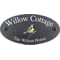Personalised Great Tit Bird Motif Oval Slate House Sign Plaque 25x13cm