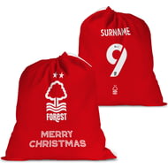 Personalised Nottingham Forest FC Back Of Shirt Santa Sack