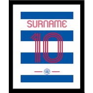 Personalised Queens Park Rangers FC Retro Shirt Framed Print