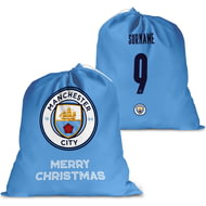 Personalised Manchester City FC FC Back Of Shirt Large Fabric Christmas Santa Sack