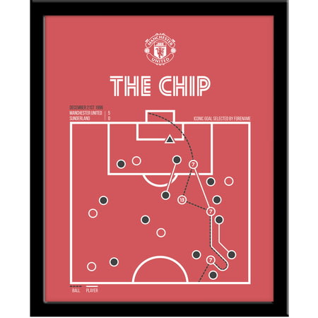Personalised Manchester United FC The Chip - Iconic Goals Framed Print