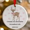 Personalised Pink Christmas Reindeer Ceramic Hanging Tree Decoration - 7cm